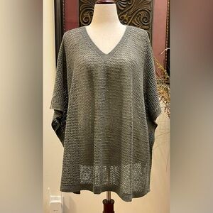 J. Jill - Poncho Sweater - Sage Green - One Size - EUC